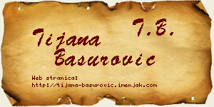 Tijana Basurović vizit kartica